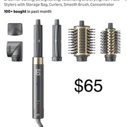 FanttikSolo 6 in 1 AirWave Air Auto Wrap Styler, Ionic Hair Dryer Brush for Curling, Straightening, Volumizing and Drying,