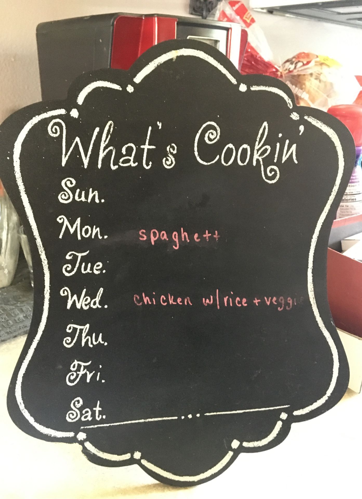 What’s for dinner chalkboard decorative planner