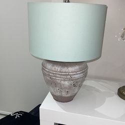 Table Lamp With Tiffany Blue Shade 