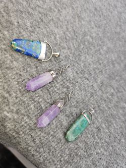 Silver Pendants And Different Stones