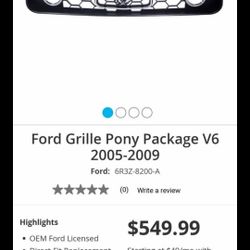 2007 mustang pony grille