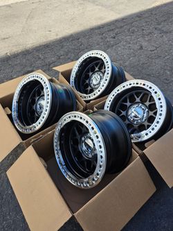 17x9 -38 offset KMC KM235 beadlocks