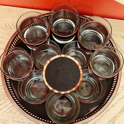 Vintage Coppercraft Guild Set Tray Entertainment Set - Good Condition - Offers Welcome