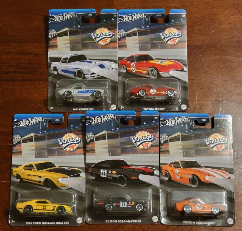 Hot Wheels Vintage Racing Club Set of 5 Cars