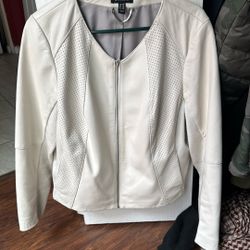 White Leather Jacket 