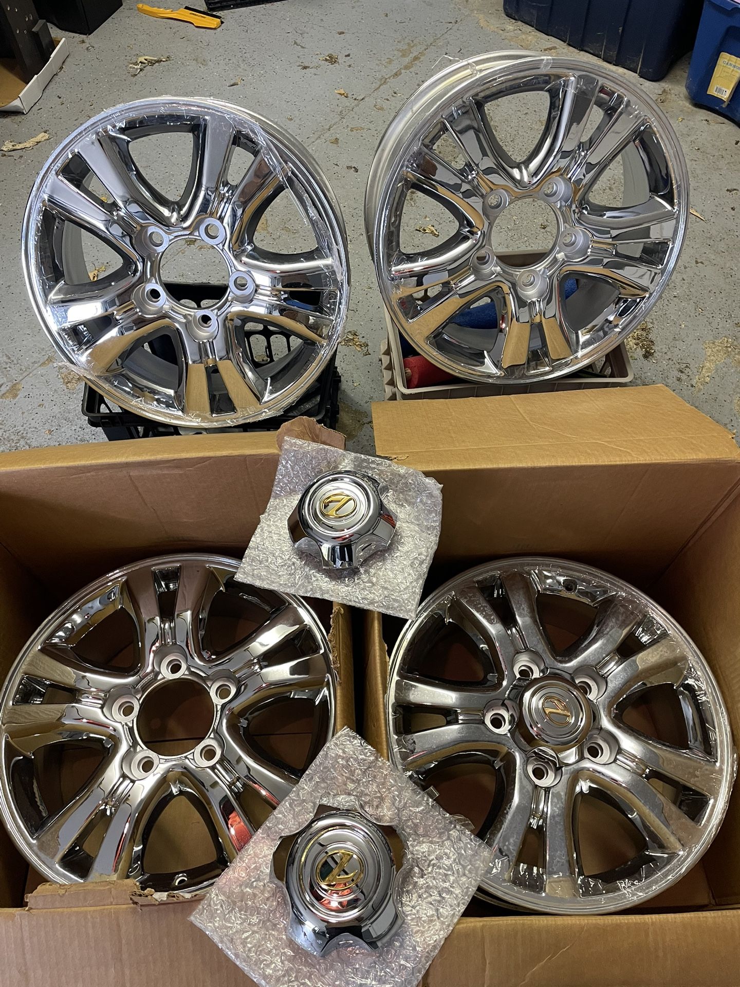 SET OF 4 NEW OEM CHROME 98-07 18" LEXUS LX470 WHEELS RIMS LAND CRUISER