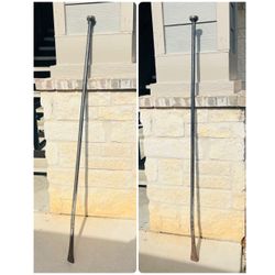 Long Metal Pry Bar / Tire Iron: Post Hole Digger Tamping Bar 69-Inch 16-Pound Heavy-Duty Drop-Forged Steel!