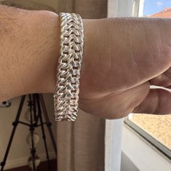 Plata 925 Esclava Petatillo Sin Placa 8 Pulgadas. 