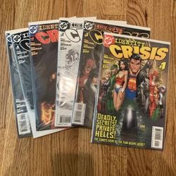 Identity Crisis #1 2 2 4 5 6 DC Comics 2004 Complete Set 6 Book Lot High Grade
