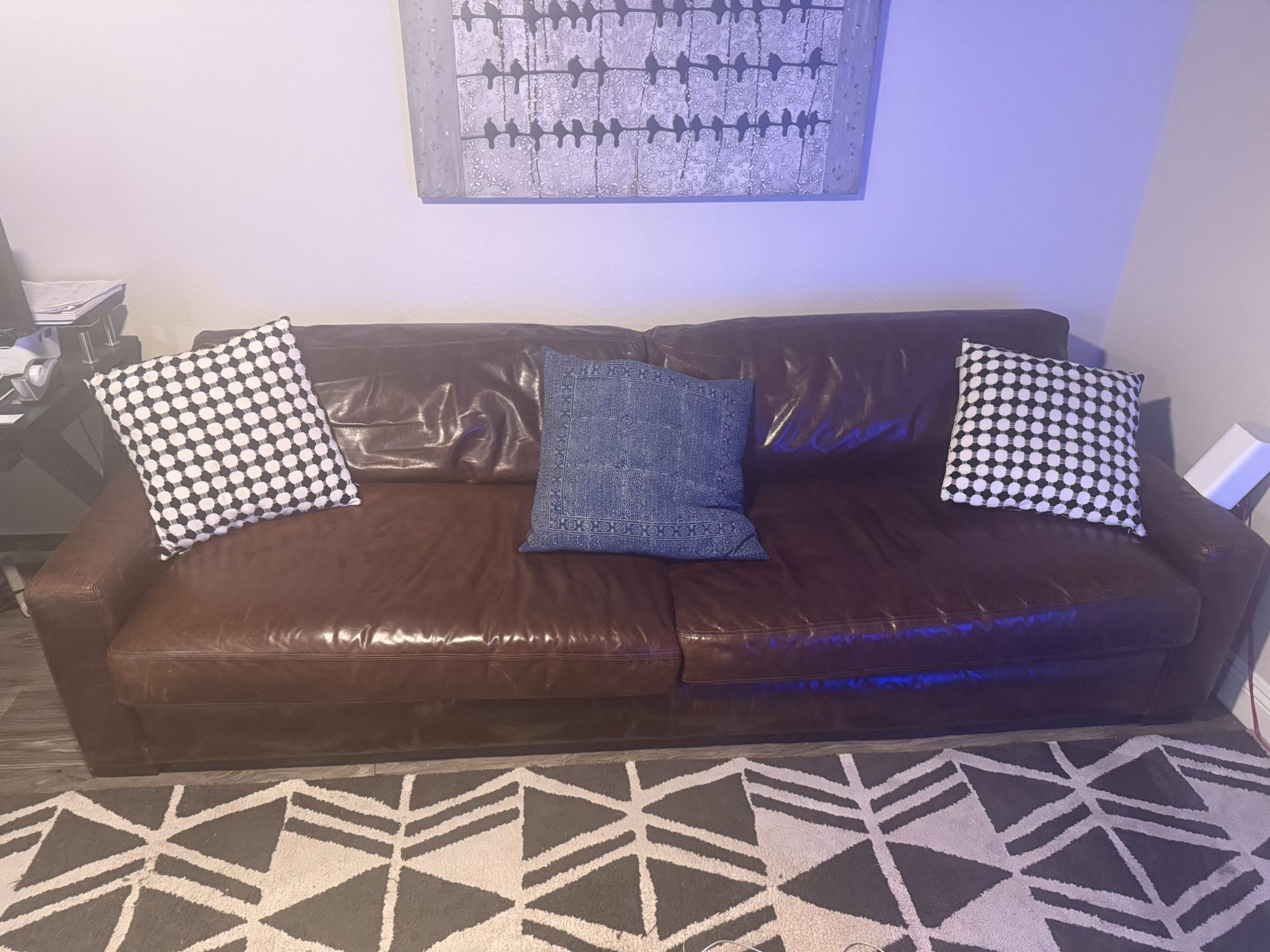 Restoration Hardware Leather Couch
