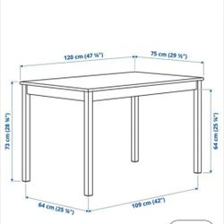 IKEA INGO pine wood table