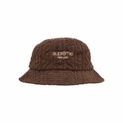 Supreme brown terry bucket. New