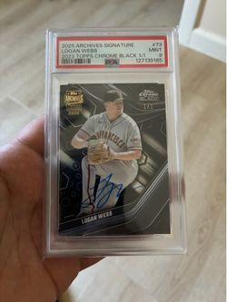 Logan Webb  Topps Chrome Black 1/1 Auto