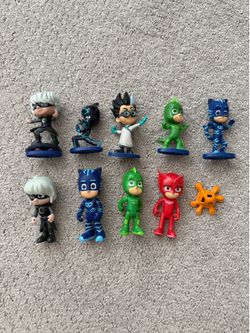 Lot of 9 PJ Mask Figurines and Action Figures