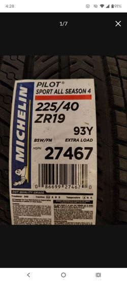 Michelin pilot sport all season 4 225/40 R19
