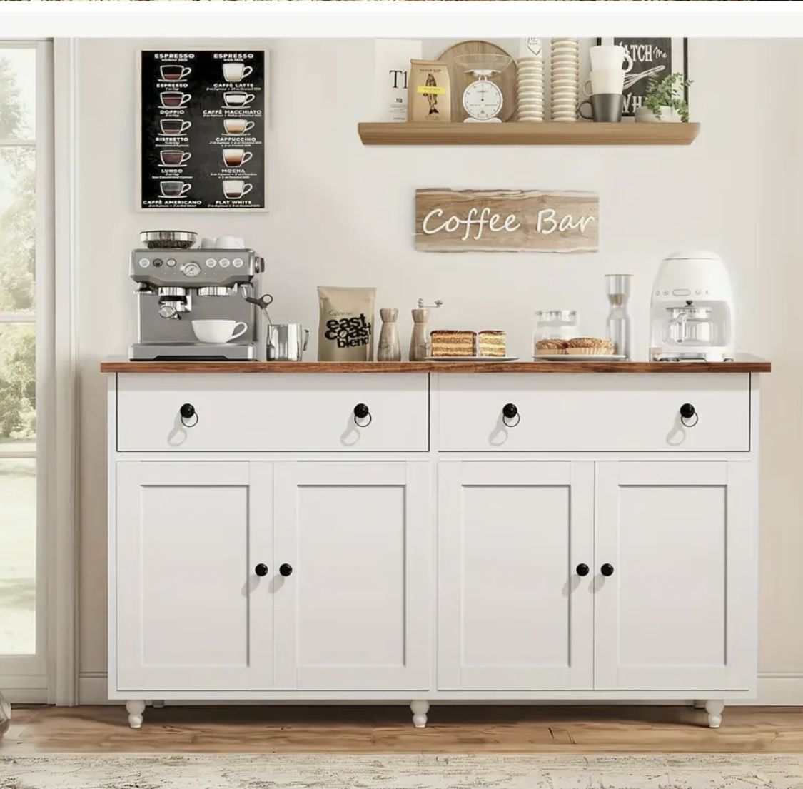 55 Inches Cabinet 4 Doors And 2 Drawers. New In Original Box 