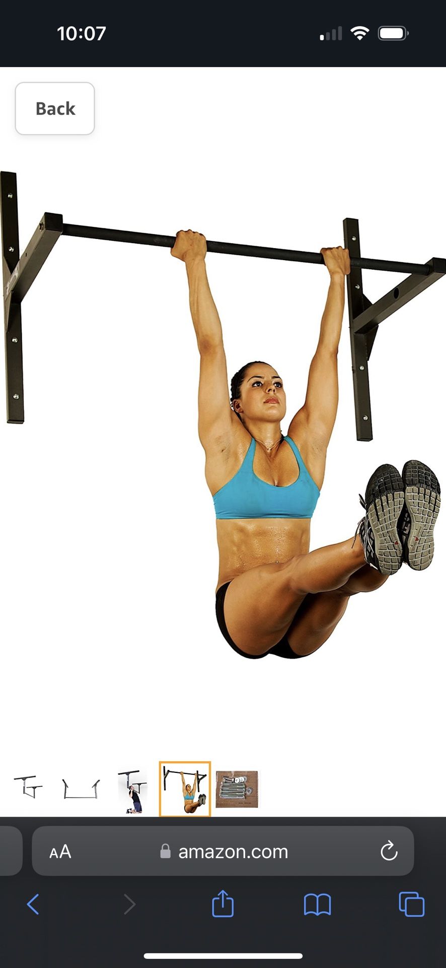 Stud Bar Ceiling or Wall Mountable Pull Up Bar,Standard (9foot ceilings), Grey for Sale in