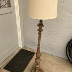 Tall Rustic Brown Standing Floor Lamp