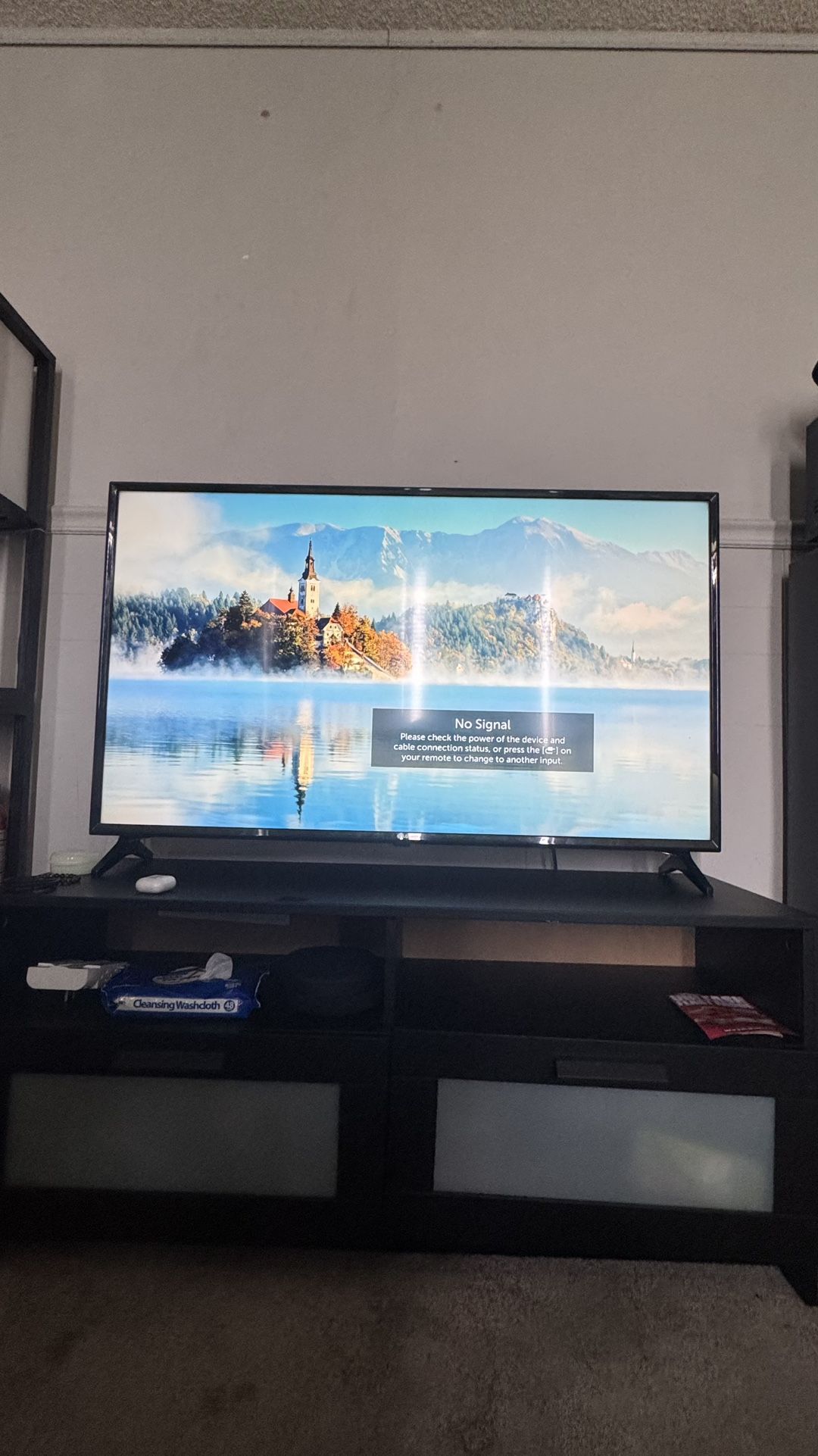 Tv, Tv Stand, Desk, and Chair