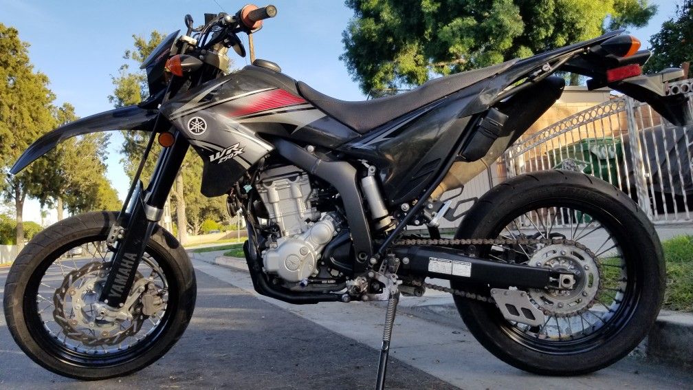 2009 yamaha wr250x supermoto street legal ca plated clean title low miles dual sport motorcycle
