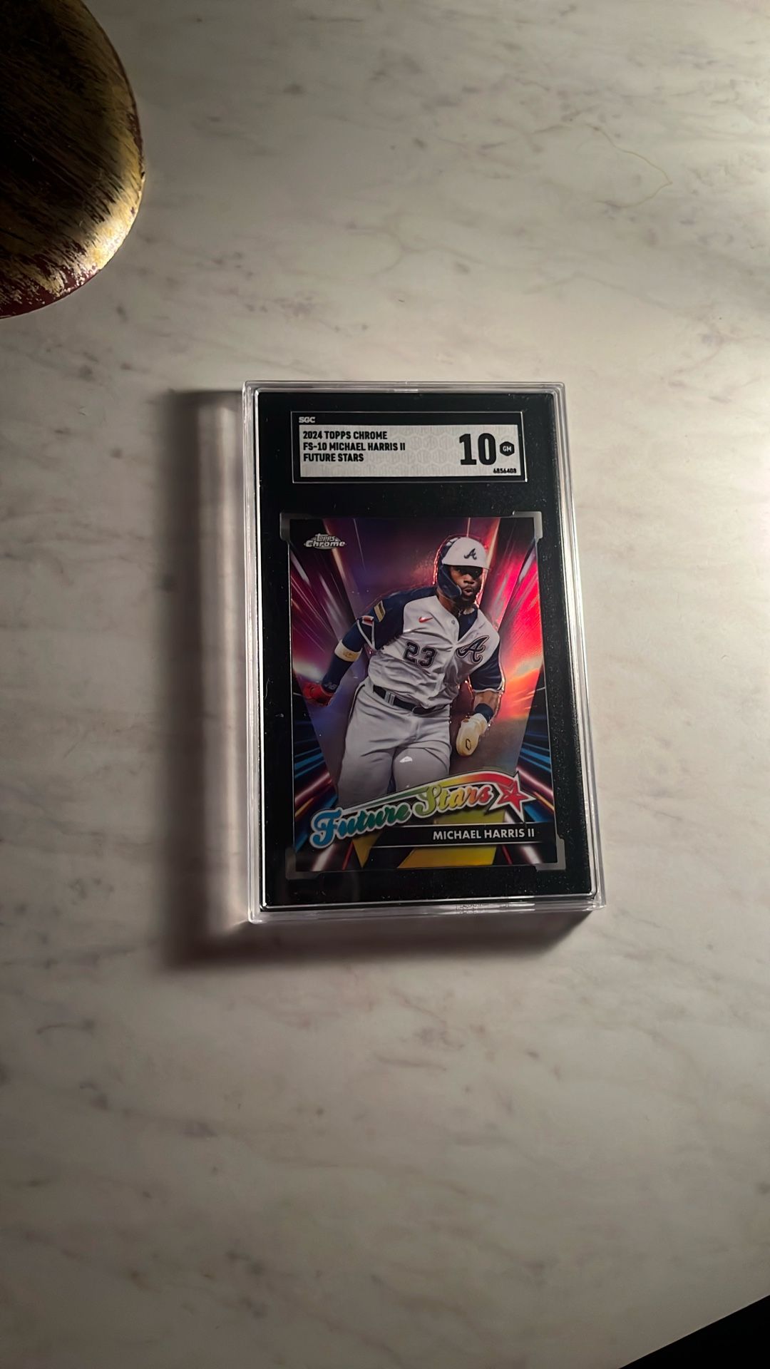 (hit Me Up With Deals Or Trades)Sgc Graded 10  Gm  Michael  Harris II 2024 Rolls Chrome Future Stars