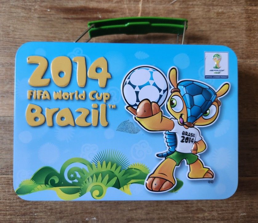 FIFA World Cup 2014 Brazil Collectible Fuleco Metal Tin Lunchbox
