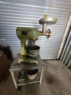 Hobart Commercial Stand Mixer And Grinder with Cart and Accessories For Sale