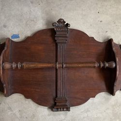 Antique French Wooden Decorative Plaque or Umbrella Rack