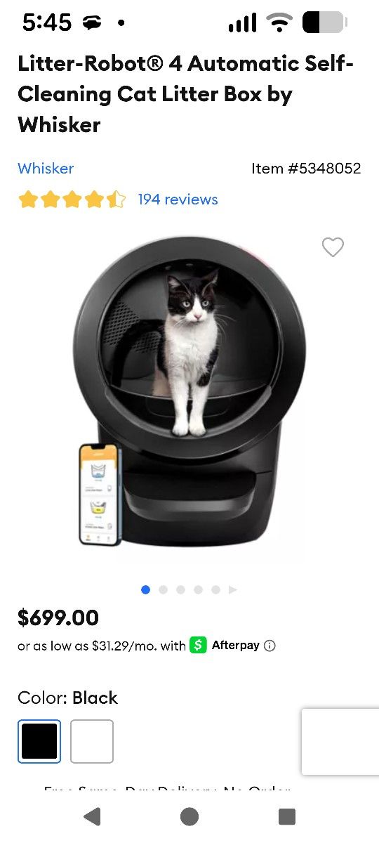 Whisker Automatic Self Cleaning Litterbox