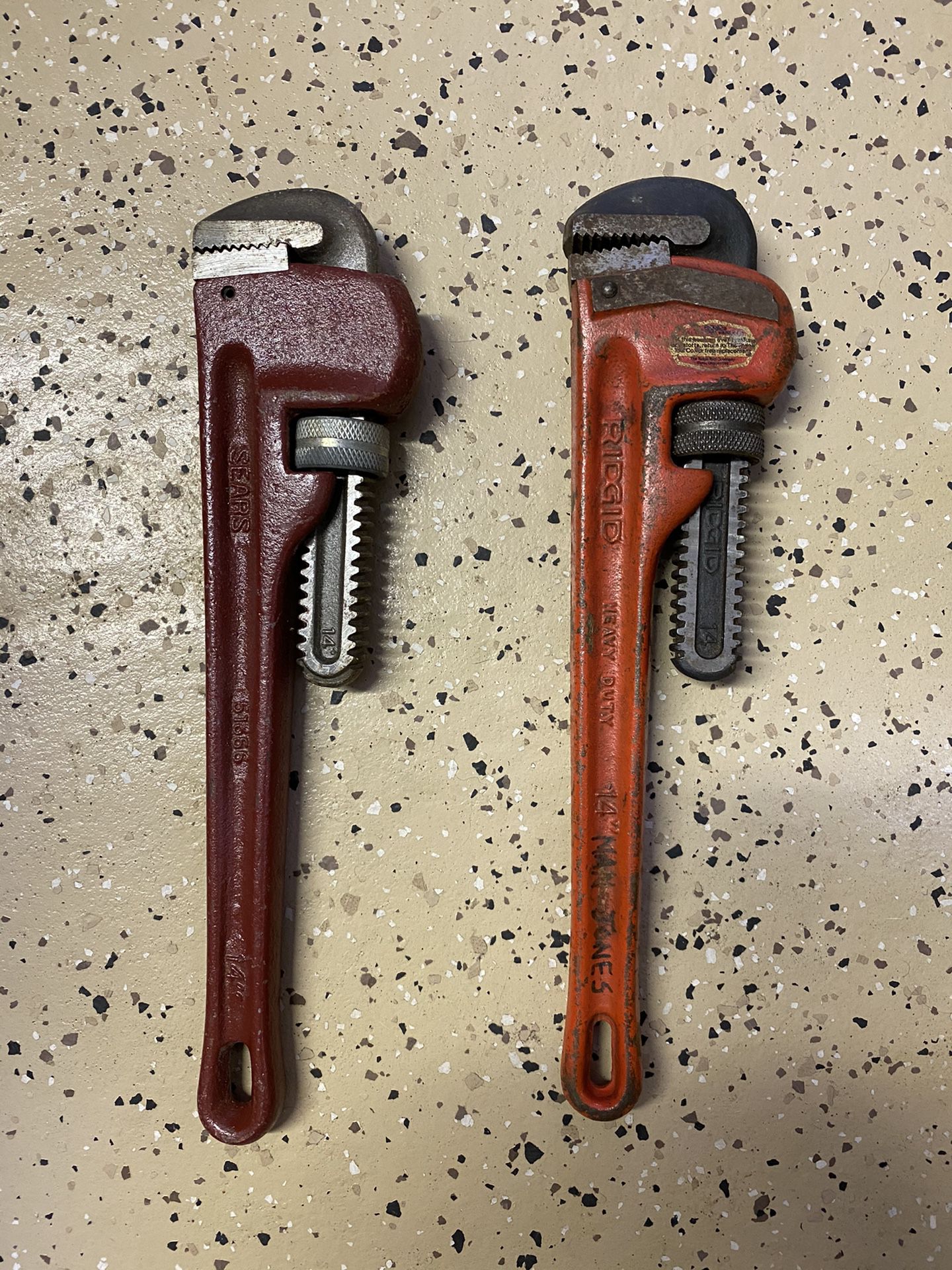 Pipe Wrenches - Ridgid and Sears