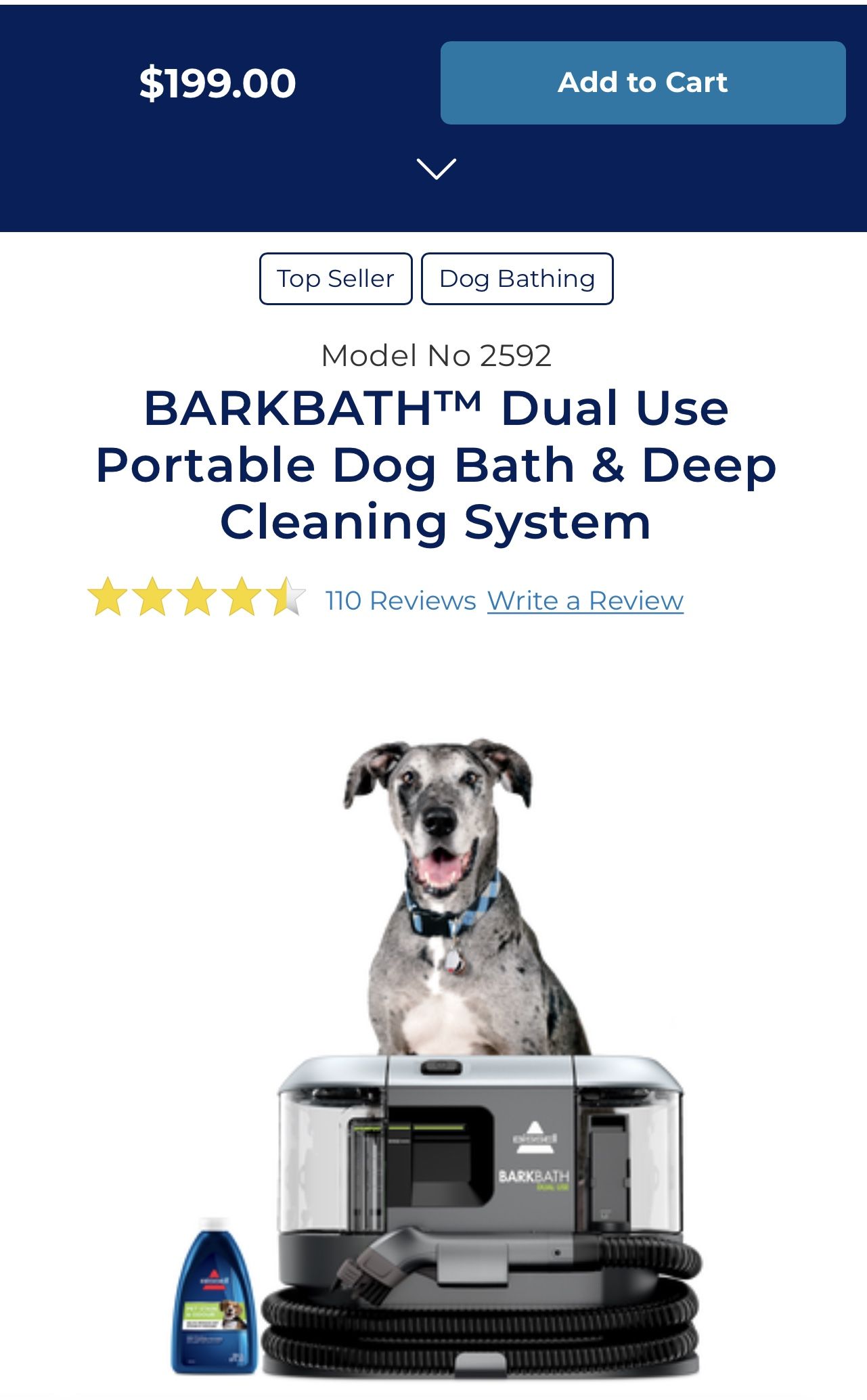 Bissell Bark Bath Dog washer