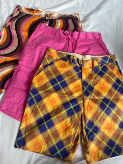 4 pairs of Loudmouth Golf Men’s Shorts Lot – Size 32 – Bold Colorful Prints