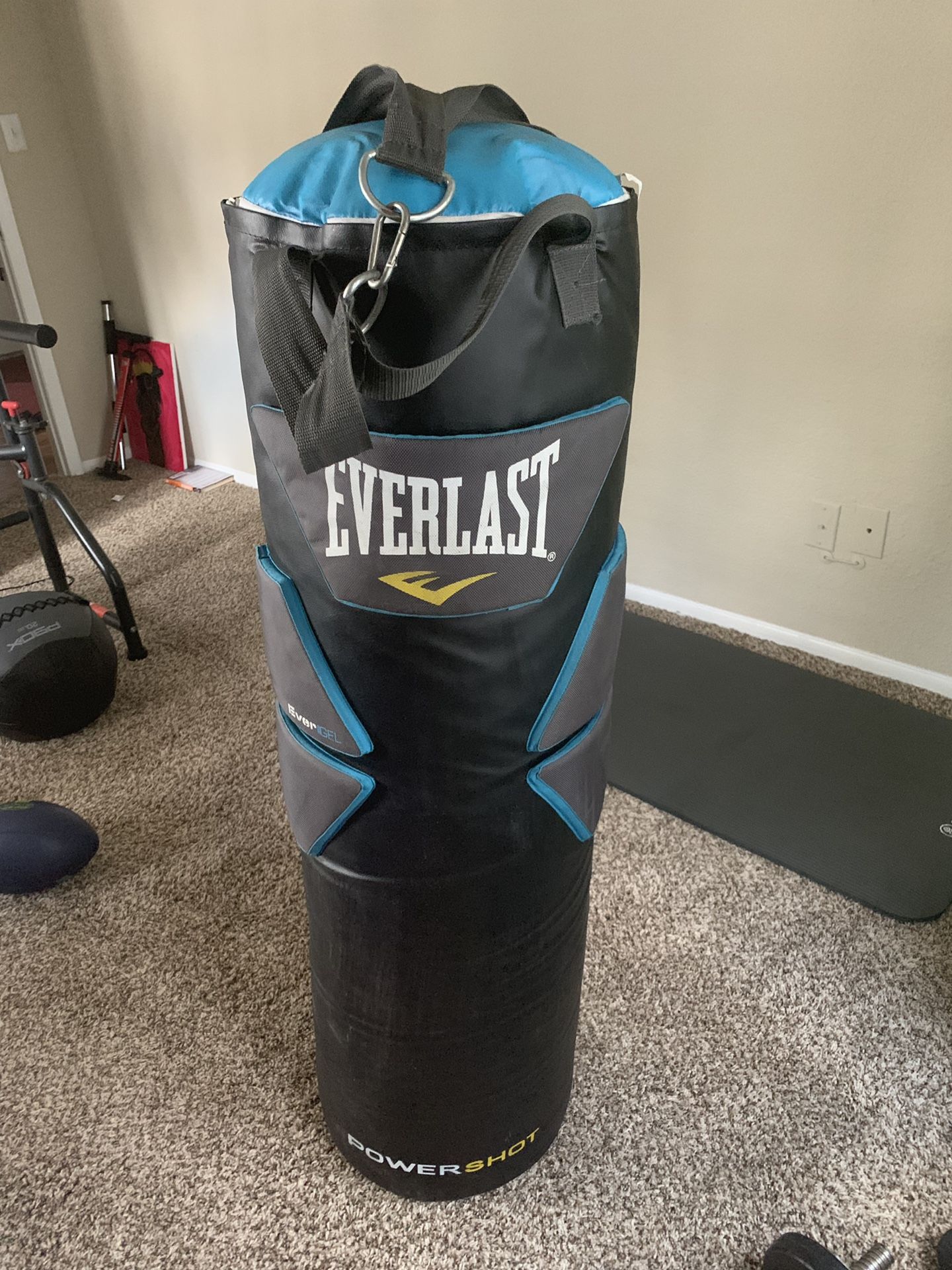 Everlast PowerShot Punching/Striking Bag 100Lbs w/ Everlast Beam Strap