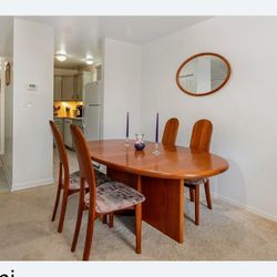 Danish Teak Dining Room Table 