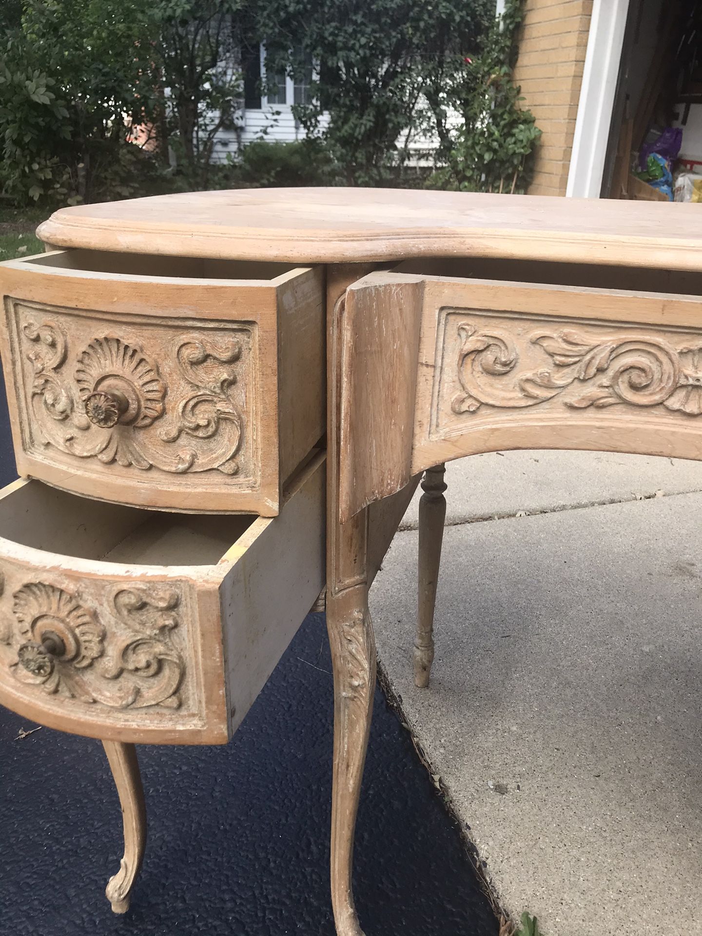 Vintage French Provincial Vanity and End Table
