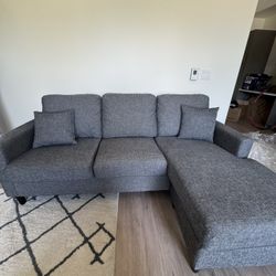 Gray Sofa With Chaise