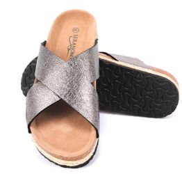 Seranoma  Criss Cross  Cork Slide Sandals 