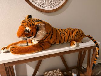 Melissa & Doug Large Bengal Tiger Plush Stuffed Animal Toy Giant 67” Lifelike