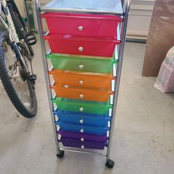 Colorful Organizer On Wheels