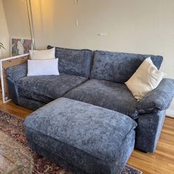 Navy Like-New Cloud Couch For Sale 
