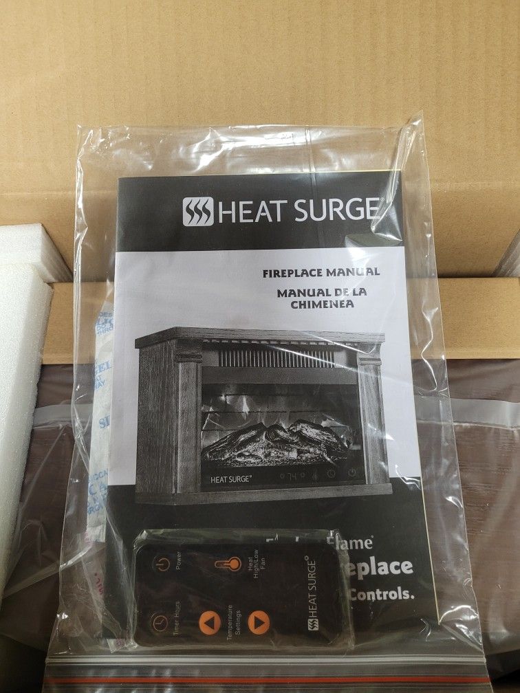 Heat Surge Mini Electric Fireplace Heater
