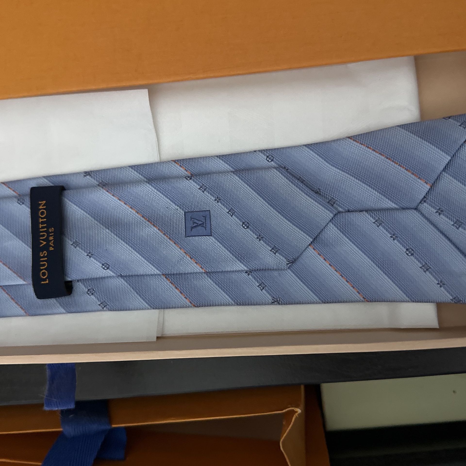 Louis Vuitton Mens Damier Tie - Light Blue Men's designer Dress tie for  Sale in Covington, KY - OfferUp