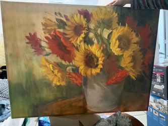 Sunflower canvas painting