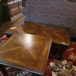 Dinning Table, Buffet A d Living Room Set Coffee And Corner Table  2 Love Seats And A Sofa 