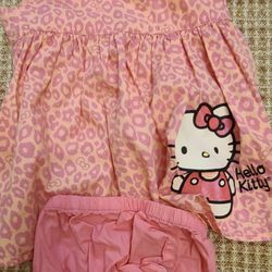 6/9 months Hello Kitty dress with diaper underwear cover $5