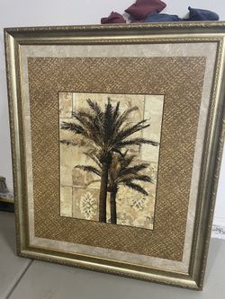 Huge Palm tree Artwork Ready To Hang