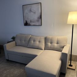 Beige Sofa Sleeper Sectional