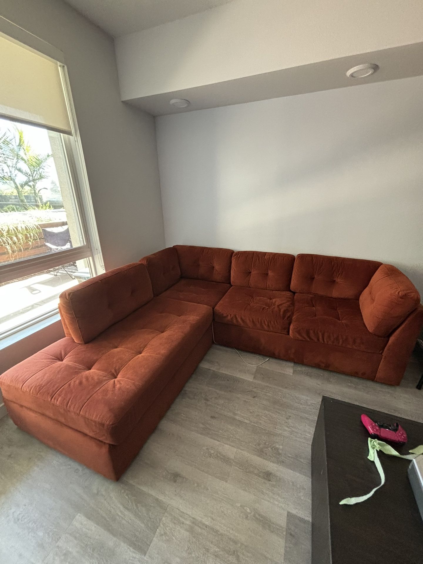 Living Spaces: Custom Color Sectional Sofa