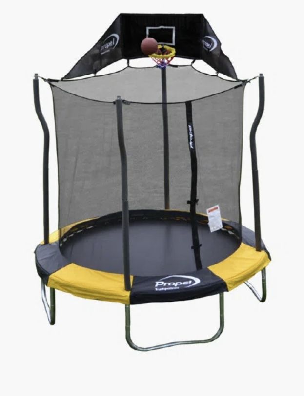 76% Off! New propel 7.5’ Trampoline With Basketball Hoop
