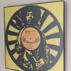 Jimi Hendrix Experience framed custom record cutout wall decor art
